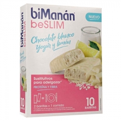Bimanán beSlim Chocolate Blanco Yogur y Limón 10 Barritas