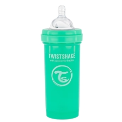 Twistshake biberón anticólicos verde 260 ml
