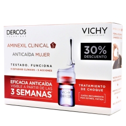 Vichy Dercos Aminexil Clinical 5 Mujer 21 monodosis