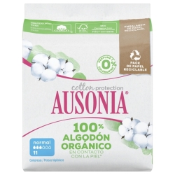 Ausonia Compresas Cotton Protection 11 Unidades