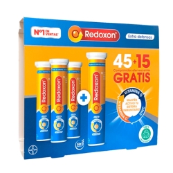 Redoxon Extra Defensas 45 Comprimidos Efervescentes + 15 Gratis