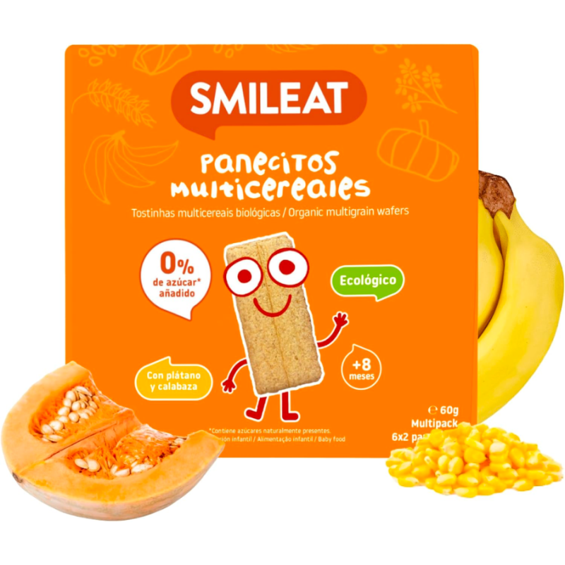 Smileat Panecitos Multicereales para Bebés - Alimento Ecológico y Saludable